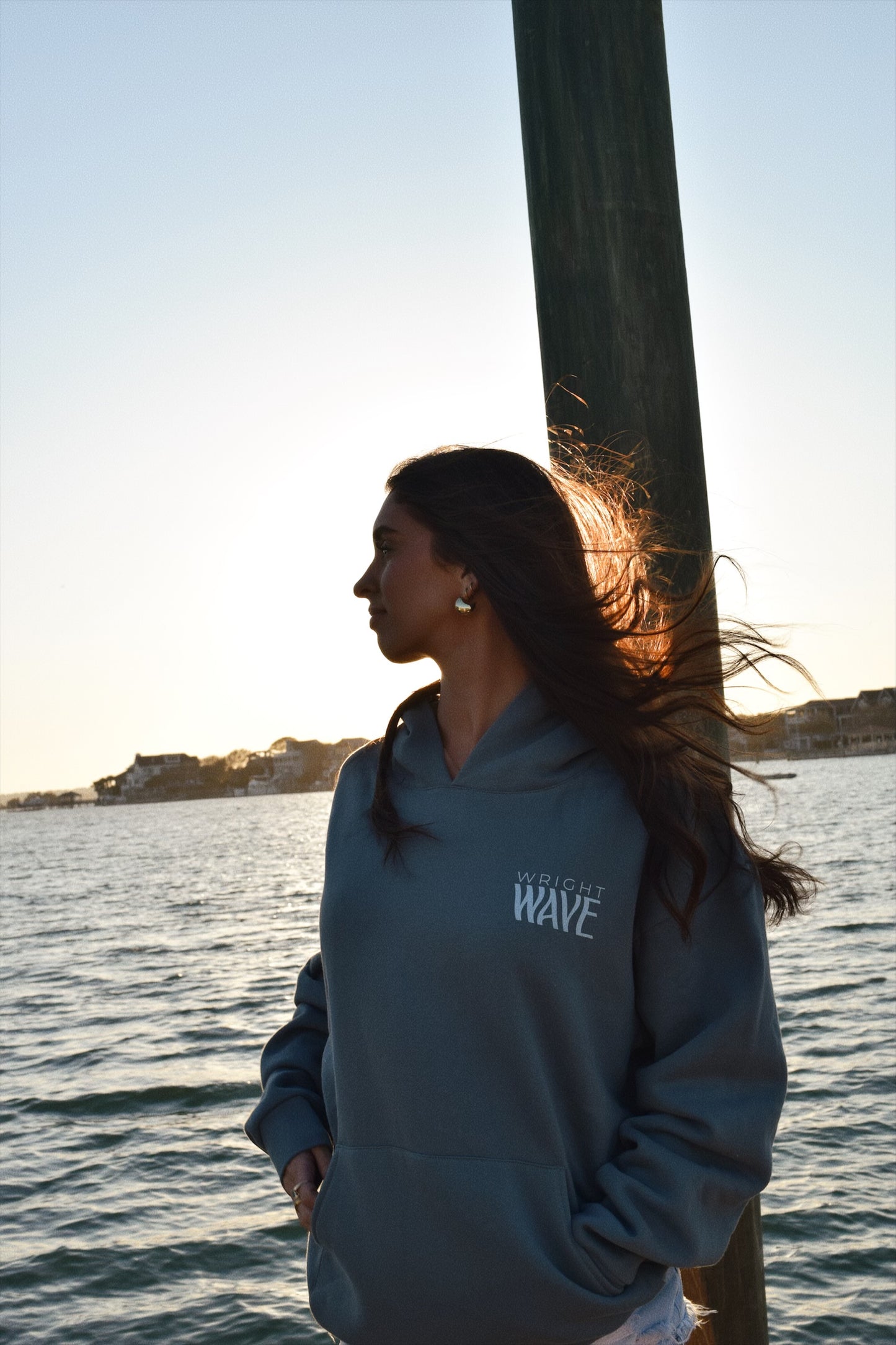 The Offshore Hoodie in Oyster Blue