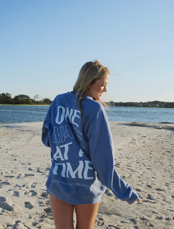 The Wave | Blue Crewneck