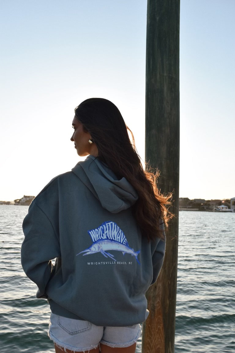 The Offshore Hoodie in Oyster Blue